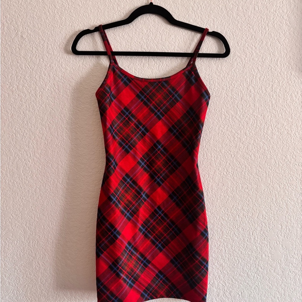 Arizona Jean Company Red and Black Bodycon Mini Dress